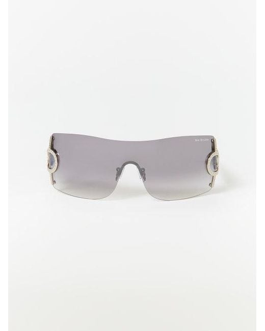True Religion Gray Crystal Shield Sunglasses