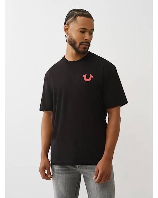 True Religion Black World Tour Logo T-shirt for men