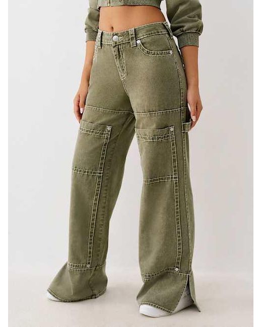 True Religion Green Bobbi Big T Baggy Carpenter Pant