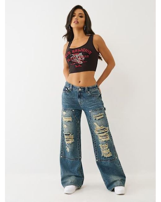 True Religion Blue Bobbi Carpenter Baggy Jean