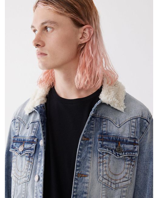 blue true religion jacket