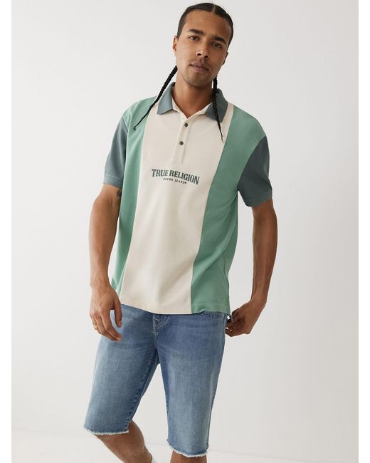 Color Block Logo Polo Shirt 
