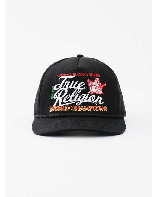 True Religion Black World Champions Baseball Hat