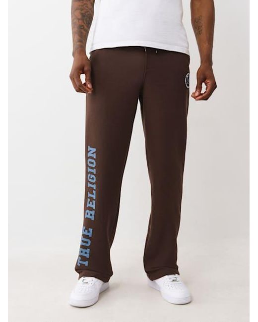 True Religion Brown Global Horseshoe Straight Leg Sweatpant for men