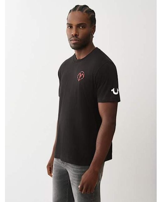 True Religion Black Buddha Coin T-shirt for men