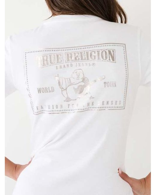 True Religion Green Studded Logo Tee