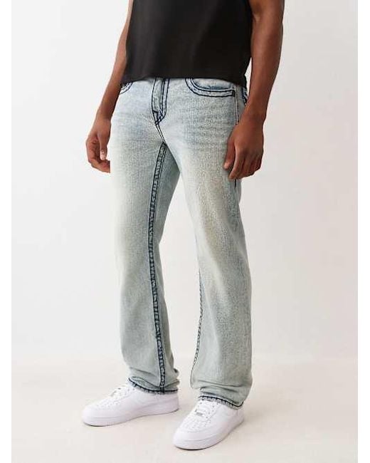 TRUE RELIGION Men's Black Ricky Super T Straight Jean 34