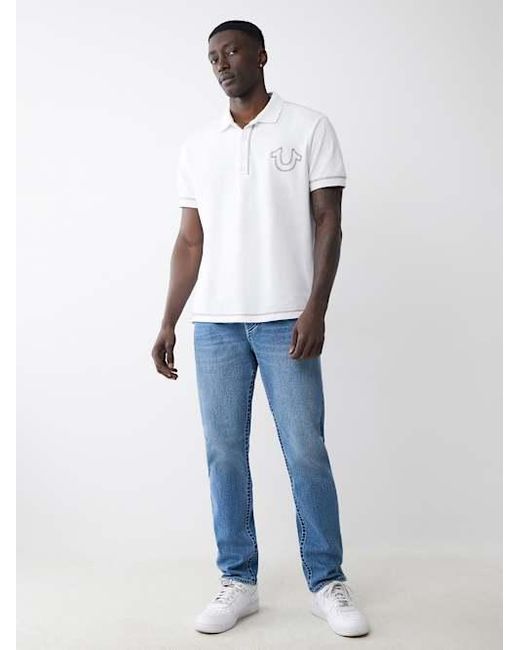 True Religion Blue Geno Big T Flap Jean Sim Jean for men