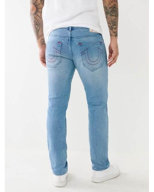 True Religion Geno Single Needle Slim Jean in Blue for Men | Lyst