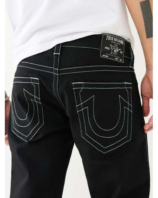True Religion Ricky Black Wash Straight Jean for men
