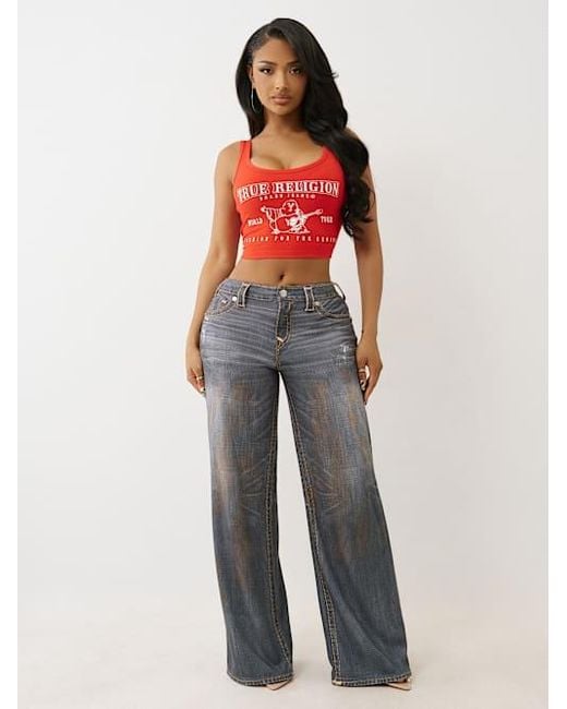 True Religion Green Bobbi Terry Super T Baggy Pant