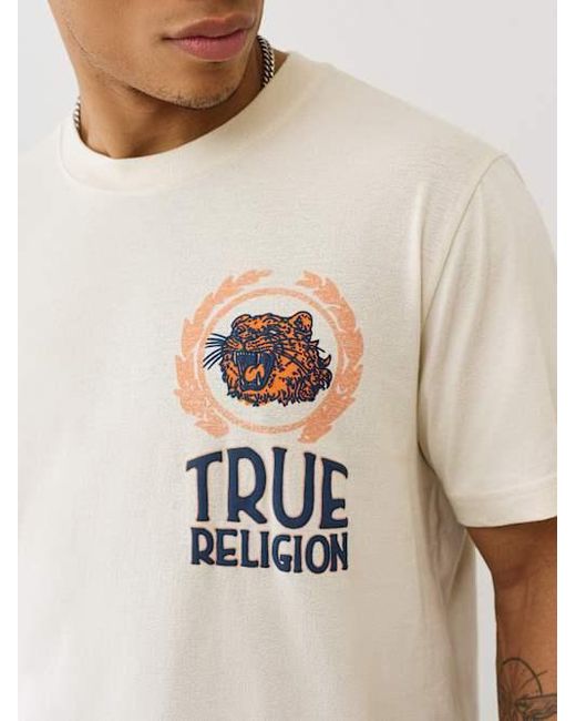 True Religion White True Tiger T-shirt for men
