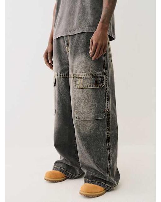 True Religion Multicolor Mikey Big T Baggy Af Cargo Pant