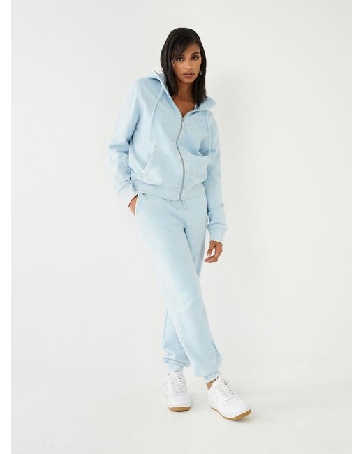 Light blue true religion hoodie cheap