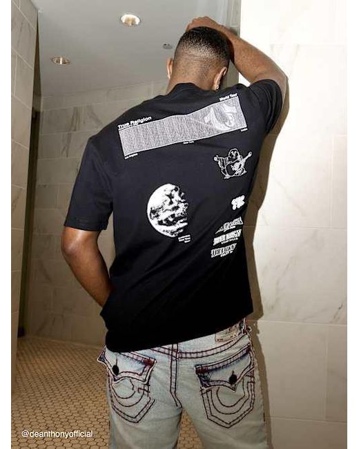 【TRUE RELIGION】RELIGION SPACEY Tシャツ ロゴ True Religion Spacey T-shirt in Black for Men | Lyst