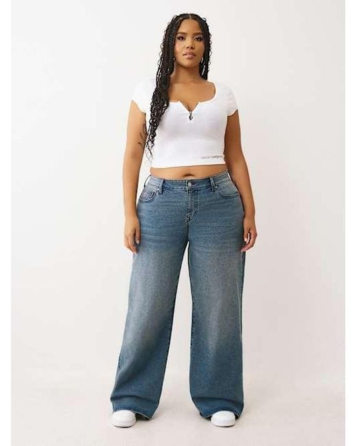 True Religion Blue Plus Bobbi Baggy Jean