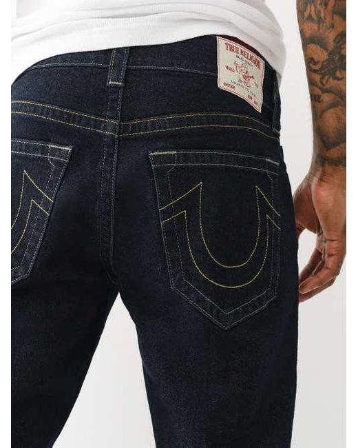True Religion Blue Ricky Single Needle Straight Jean for men