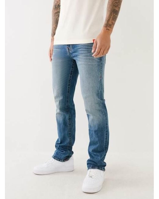 True Religion Blue Ricky Big T Flap Straight Jean for men