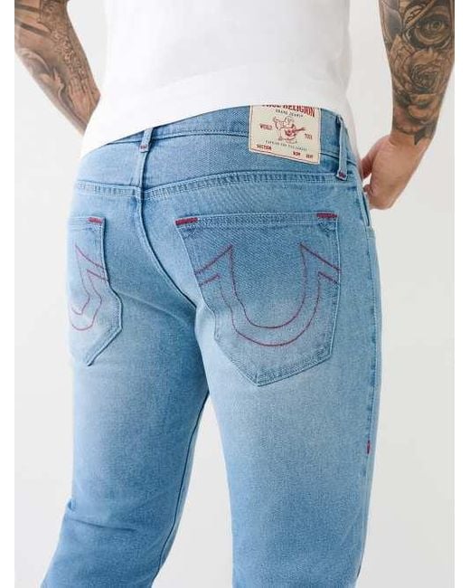 True Religion Geno Single Needle Slim Jean in Blue for Men | Lyst
