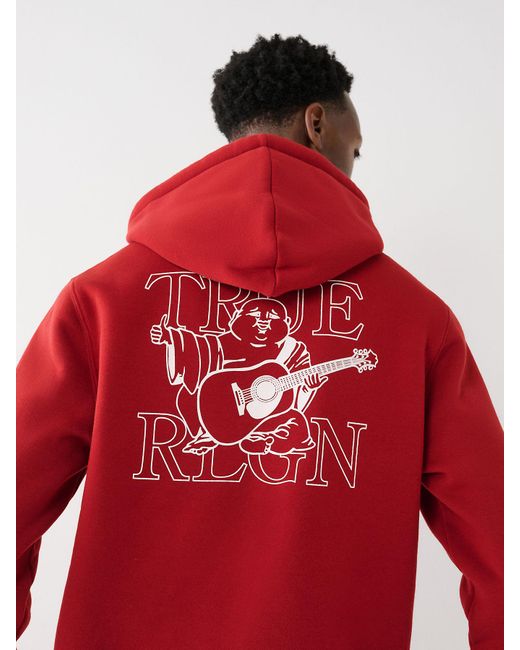 True Religion Buddha Zip Hoodie in Red for Men Lyst