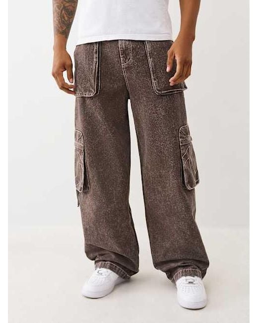 True Religion Brown Big T Carpenter Pant for men