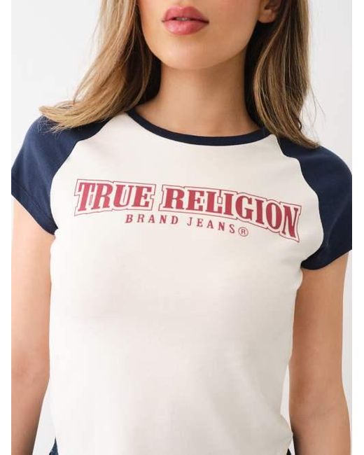 True Religion Multicolor Raglan Baby Tee