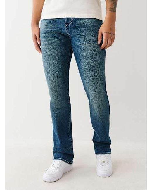 True Religion Blue Ricky Flap Straight Jean for men
