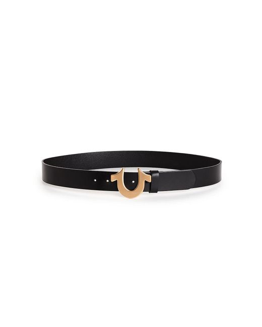 Horseshoe Buckle Belt in Black for Men 