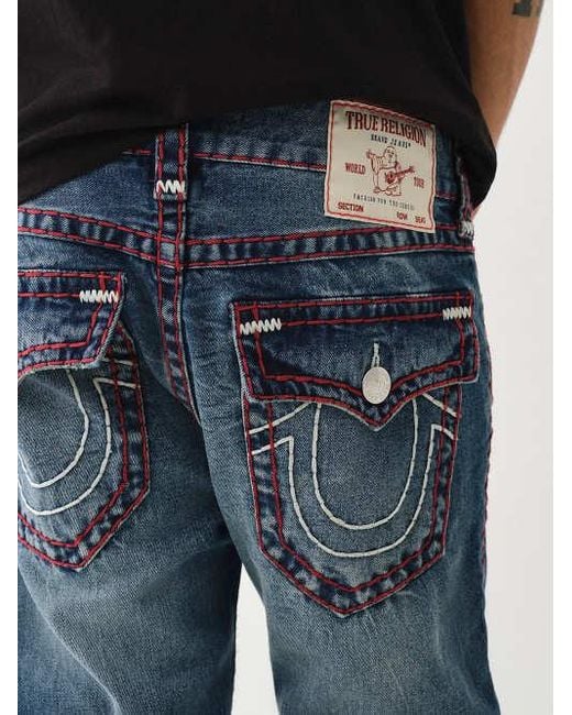 True Religion Blue Rocco Super T Stitch Skinny Jean for men