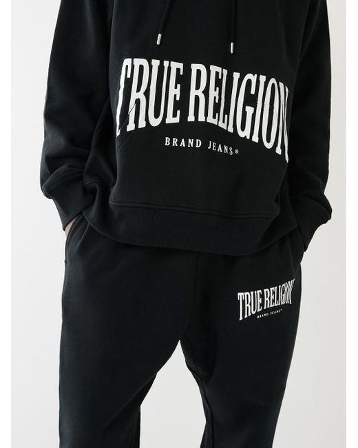True Religion Green Logo Relaxed Hoodie for men