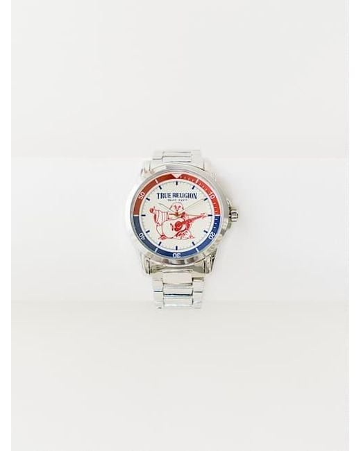 【新品未使用】TRUE RELIGION 腕時計 クォーツ 笑い ブッダ TRUE RELIGION Buddha Watch in White for Men | Lyst