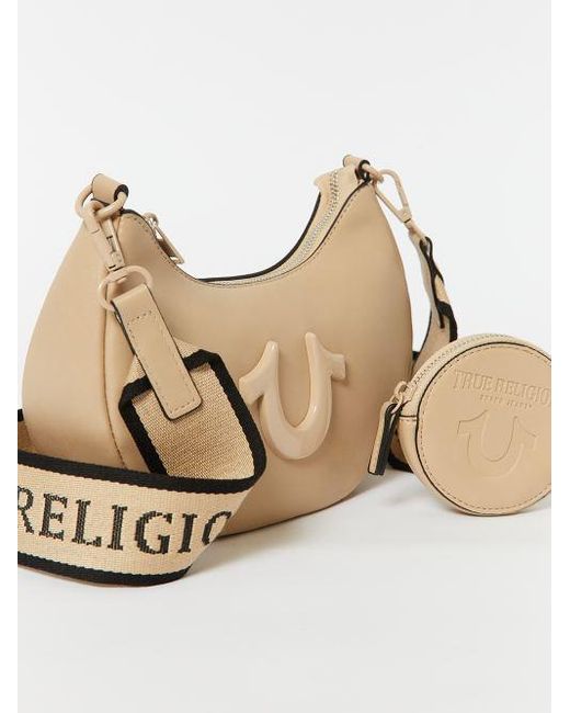 True Religion Natural Logo Strap Hobo Bag