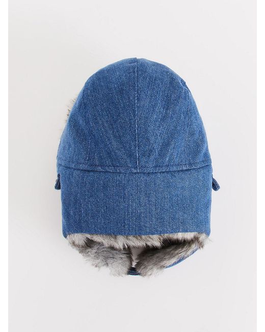 True Religion Denim Trapper Hat in Gray Lyst