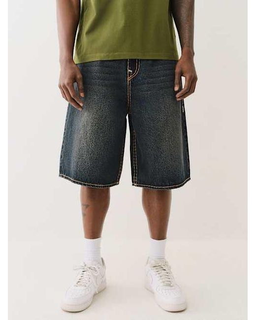 【TRUE RELIGION】★パンツ★ MIKEY SUPER T XL POCKET AF SHORT MIKEY SUPER T XL POCKET BAGGY AF SHORT - Body Rinse Black