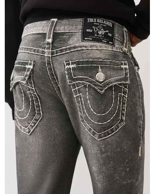 Singer Ricky Fleece TRUE RELIGION Ricky Printed Fleece Super T Straight Jean 34