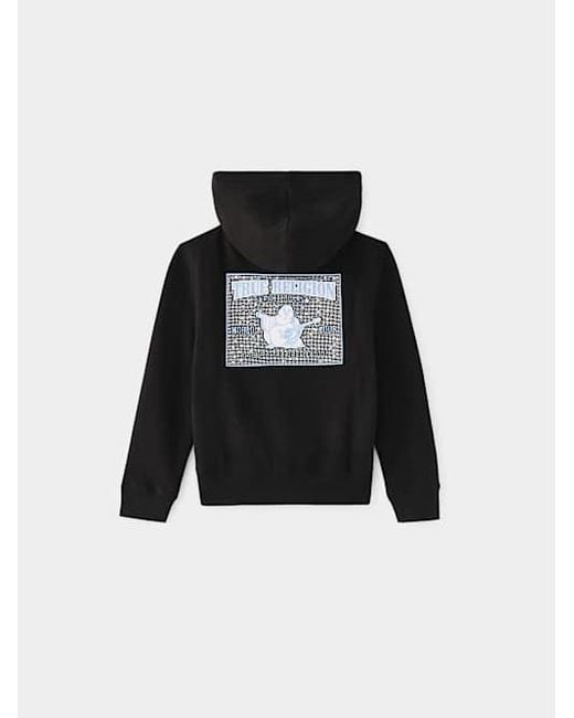True Religion Black Girls Glitter World Tour Logo Zip Hoodie