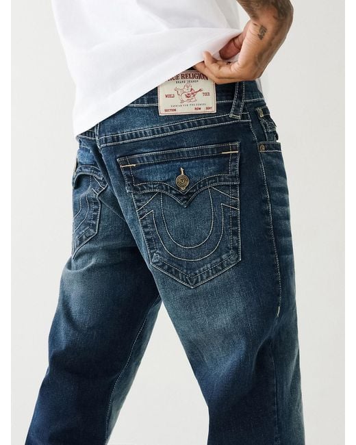 True Religion Blue Billy Single Needle Flap Bootcut Jean for men