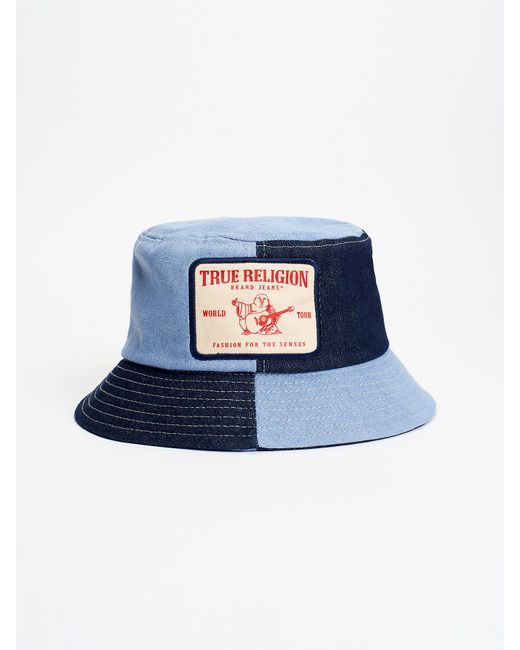 True Religion Blue Denim Bucket Hat