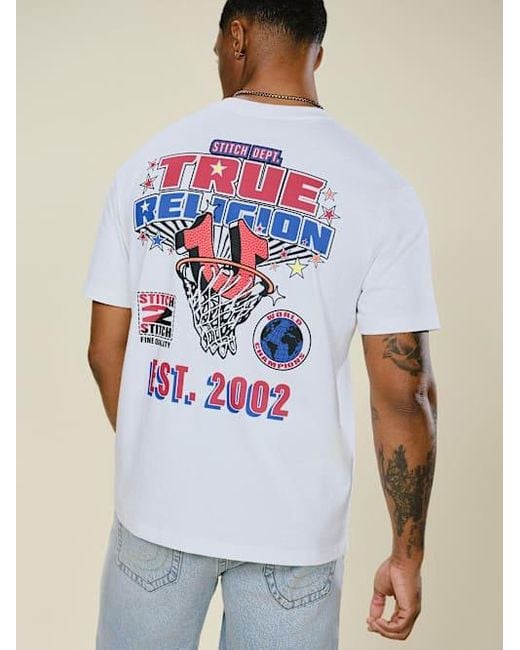 True Religion Horseshoe Hoops T-shirt in White for Men | Lyst