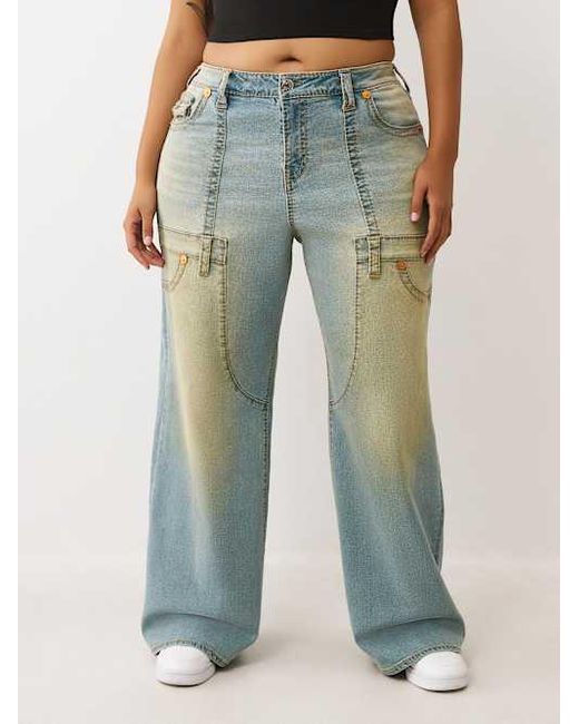 True Religion Blue Plus Bobbi Carpetner Big T Baggy Jean