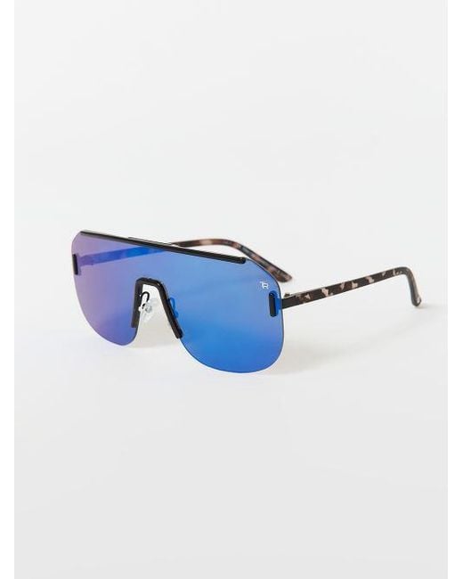 True Religion Blue Shield Aviator Tortoiseshell Sunglasses