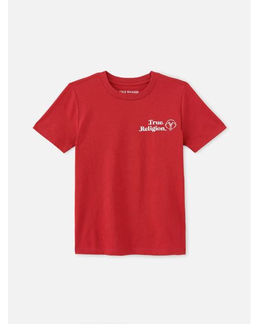 True Religion Red Boys Have A Nice Day Tee for men