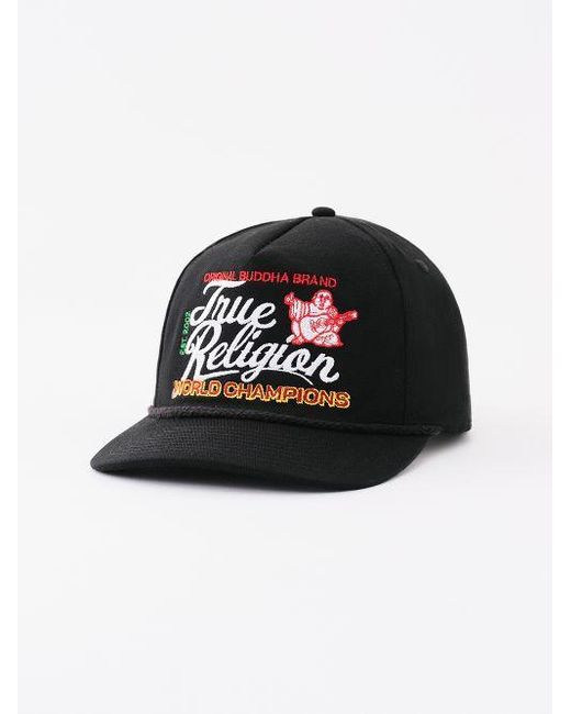 True Religion Black World Champions Baseball Hat