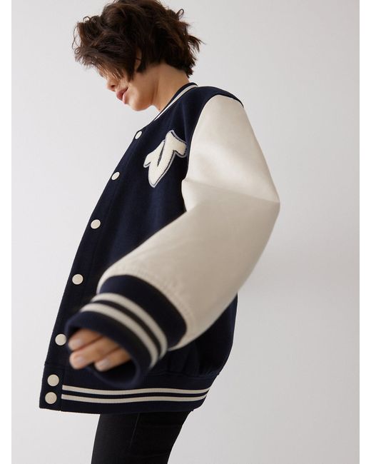 True Religion Buddha Varsity Jacket in 