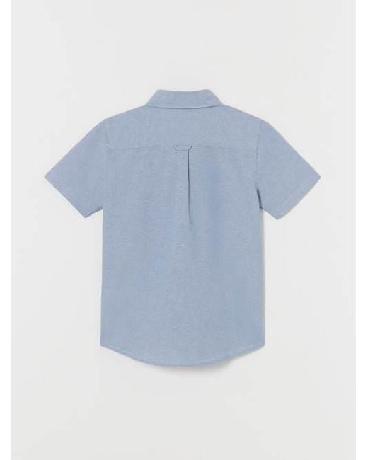 True Religion Blue Boys Hs Pocket Chambray Shirt for men