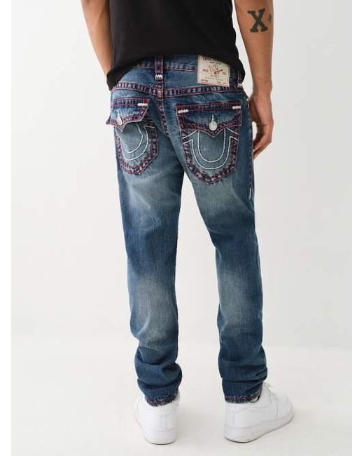 True Religion Blue Rocco Super T Stitch Skinny Jean for men