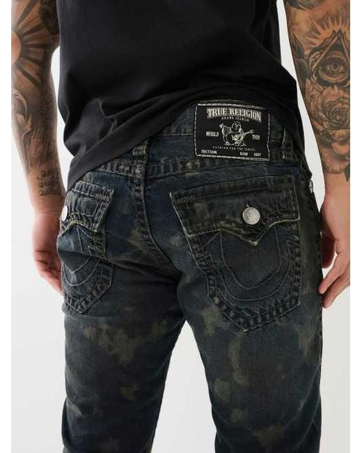 True Religion Black Rocco Super T Flap Jean 32" for men