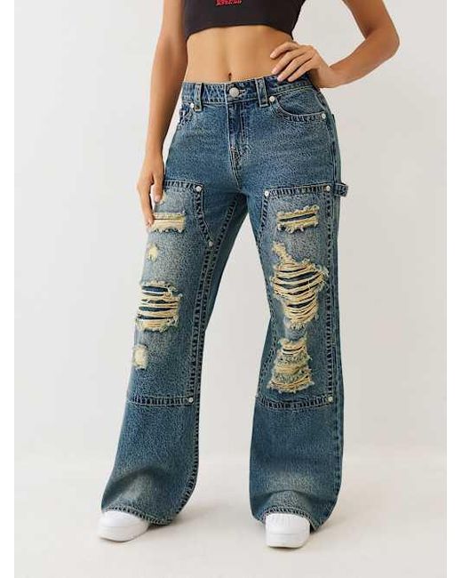 True Religion Blue Bobbi Carpenter Baggy Jean