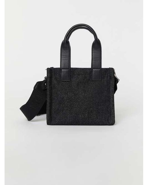 True Religion Black Mini Denim Tote Bag