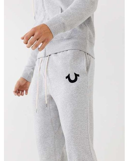 True Religion Gray Classic Logo Jogger for men